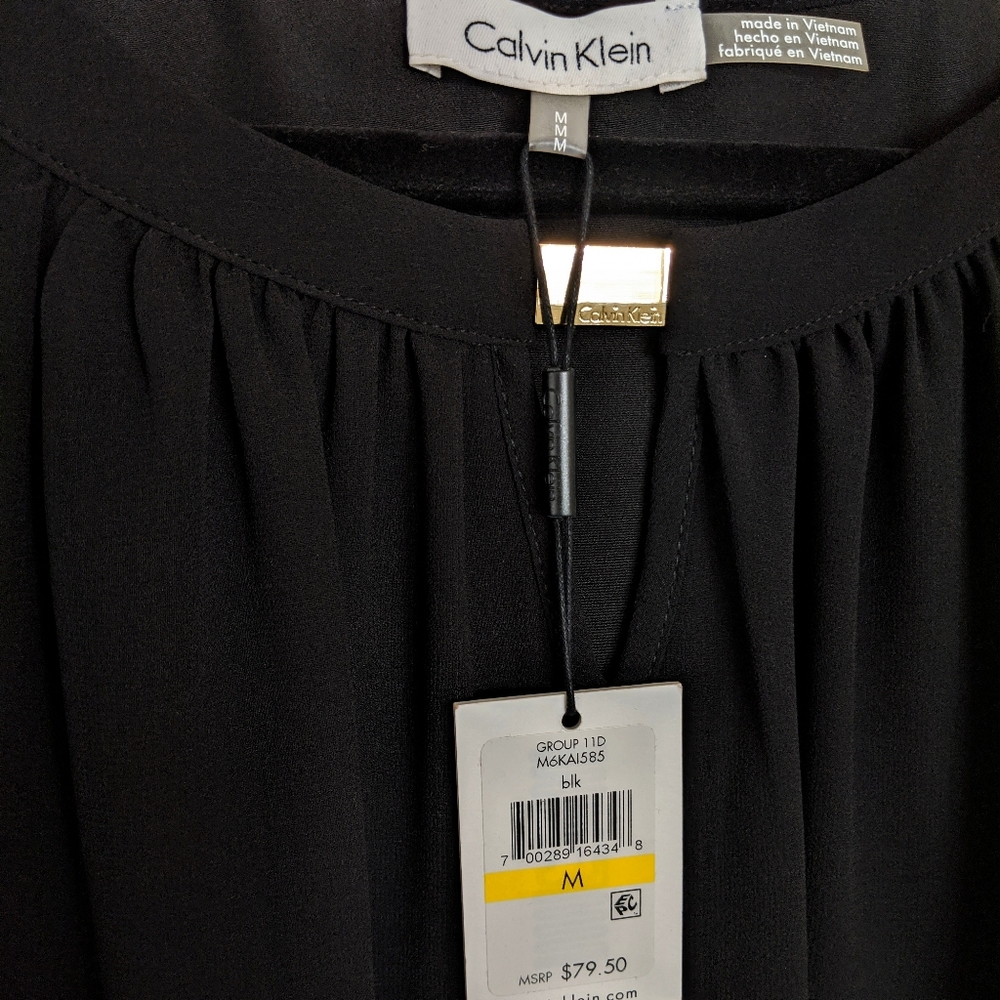 New! Calvin Klein sheer blouse. Size Medium